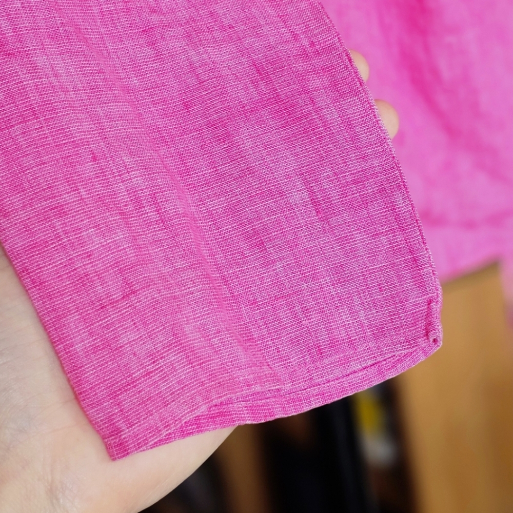 Thomas Pink Womens Pure Linen Wrap Blouse - Picture 2 of 4